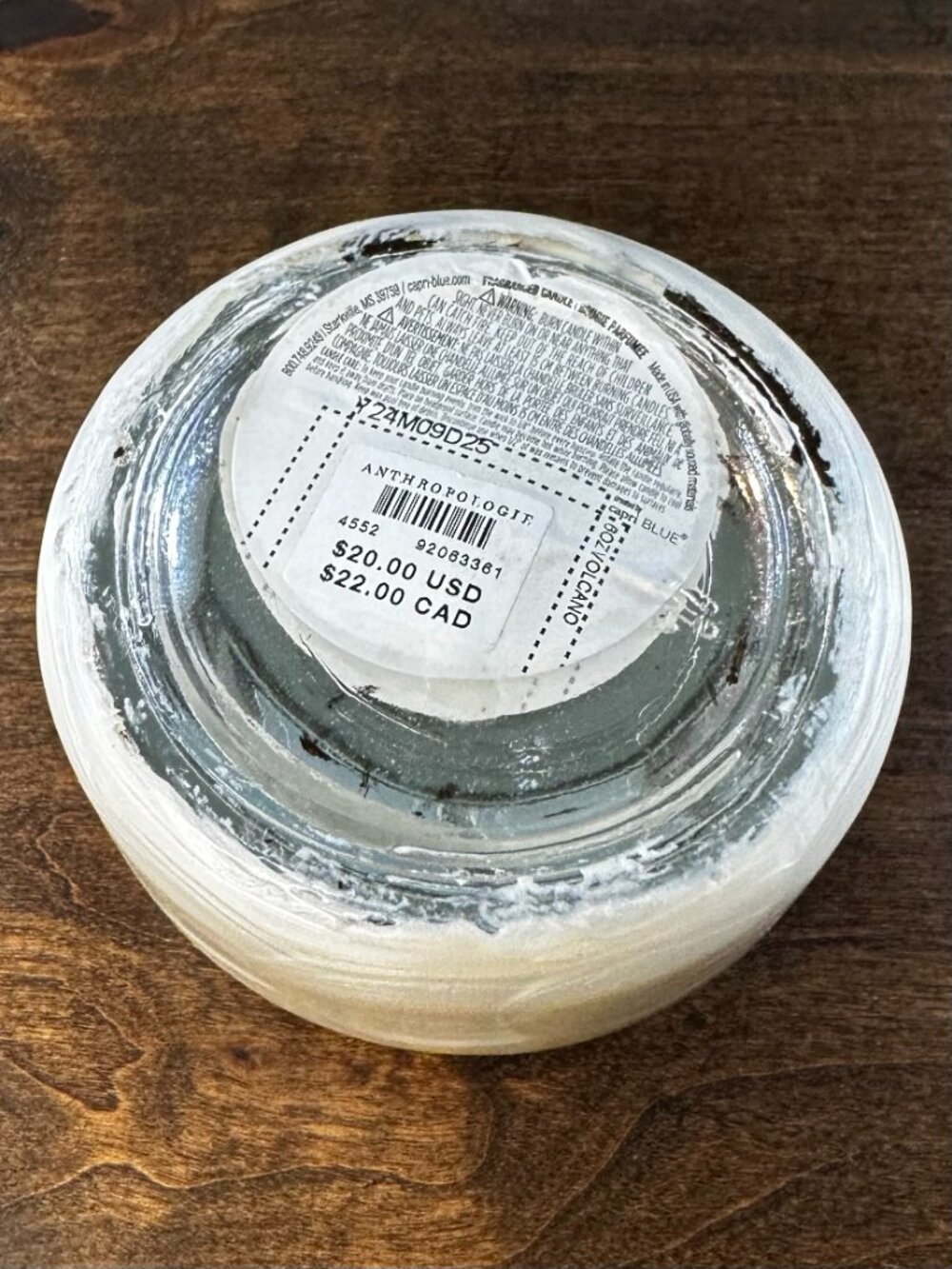 EMPTY CANDLE JAR - Anthropologie Capri Blue Volcano Capiz Jar (Ivory) Candle​ - Picture 3 of 4